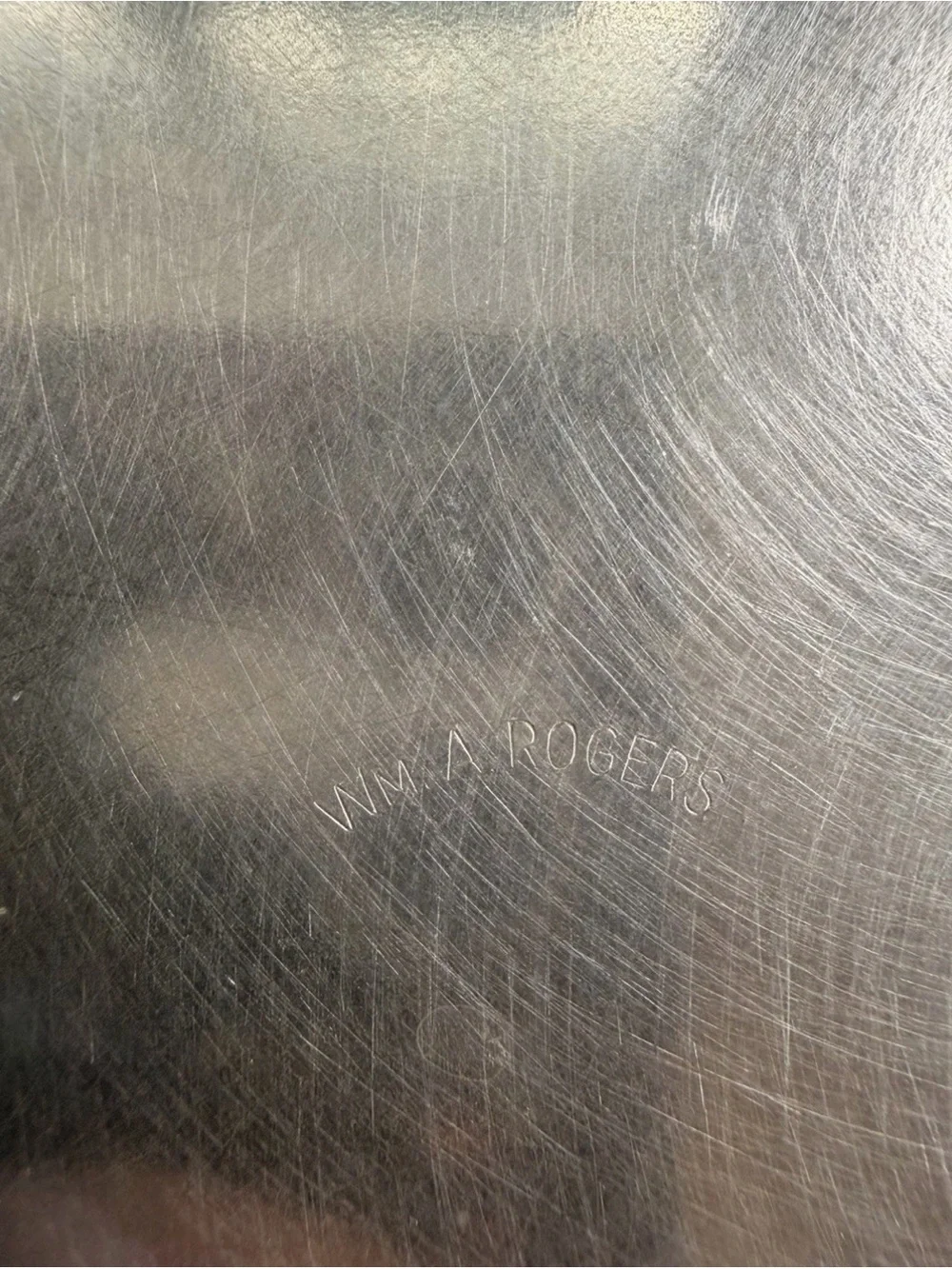 WM. A Rogers Silverplate Rope Pattern Bowl, American Empire Style, 1900-1940
